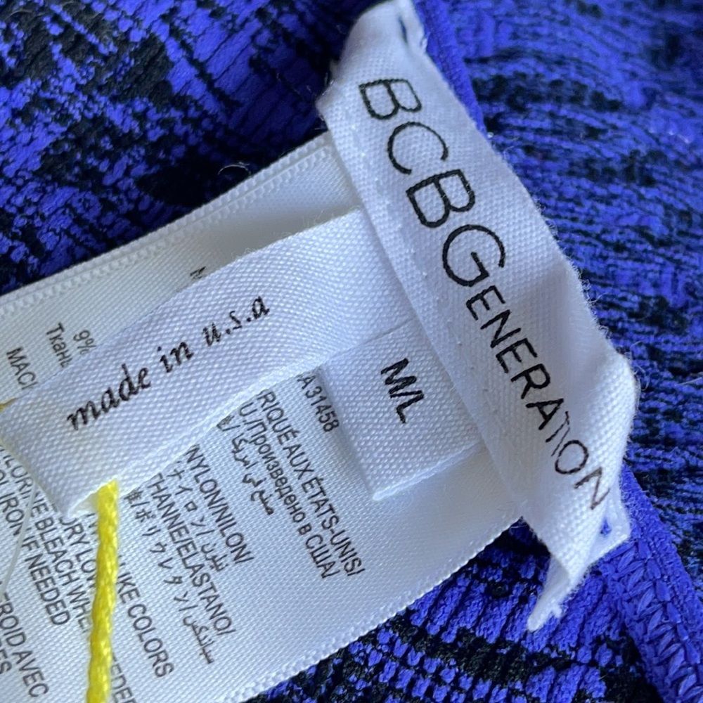BCBGeneration Periblue One Shoulder Dress Size M/L - Picture 11 of 16